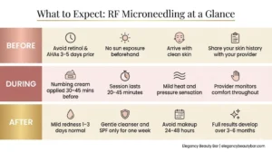 What to expect during RF microneedling treatment before during and after guide for Ajax and GTA clients | Elegancy Beauty Bar
