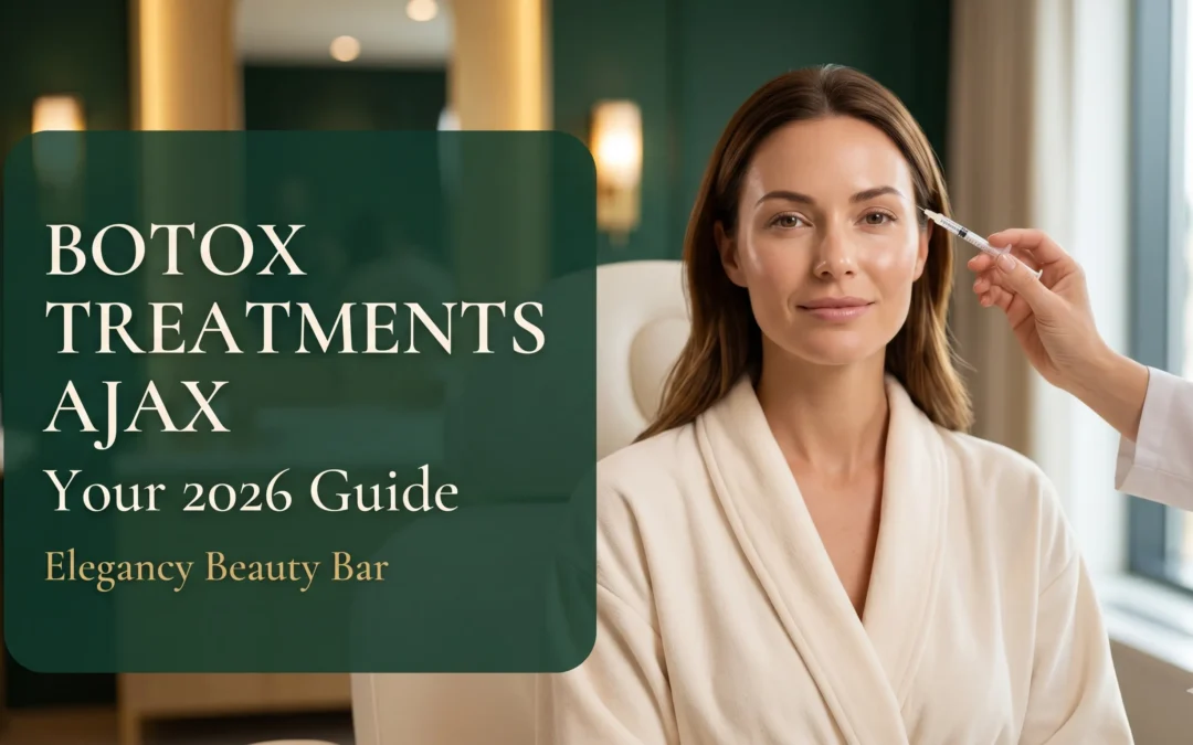 Woman enjoying Botox treatments in Ajax consultation in a luxury spa setting at Elegancy Beauty Bar