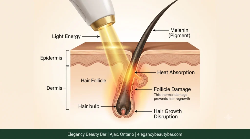 How Laser Hair Removal Works: Light Targeting Hair Follicles in Ajax
